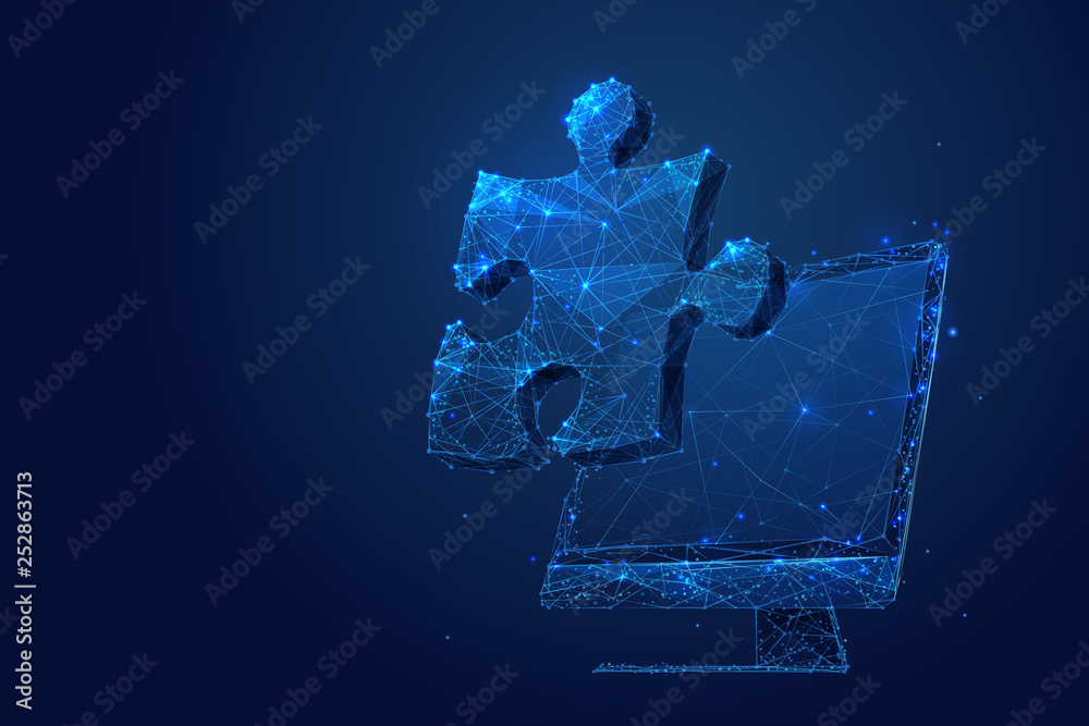 Poster monitor and puzzle