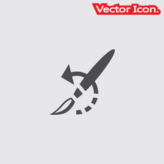 Paint brush Tool icon isolated sign symbol and flat style for app, web and digital design. Vector illustration.