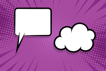 Comic book empty speech bubble pop art