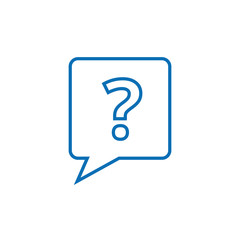 QnA line icon, outline vector sign 