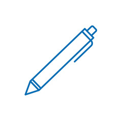 Pen, write line icon, outline vector sign,