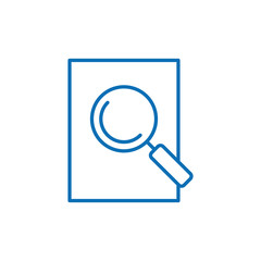 Document with magnifying glass line icon 