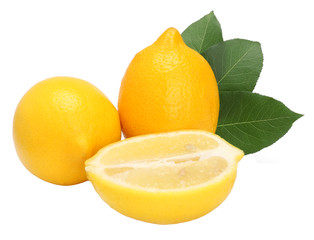 Lemons isolated on white background