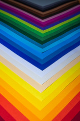 Color paper in different colors