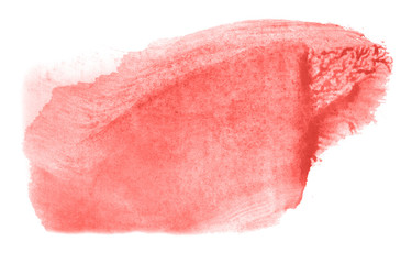 Abstract watercolor background hand-drawn on paper. Volumetric smoke elements. Red color. For design, web, card, text, decoration, surfaces.