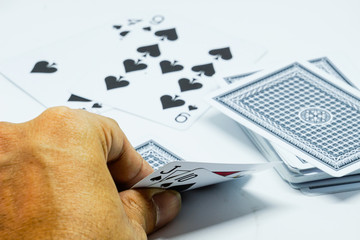 Open the card on white background