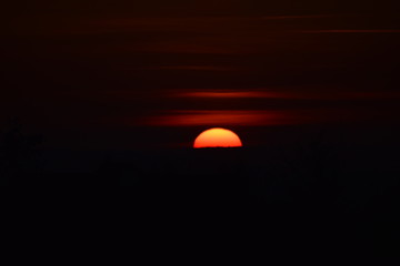 Fototapeta na wymiar Sunset in Germany