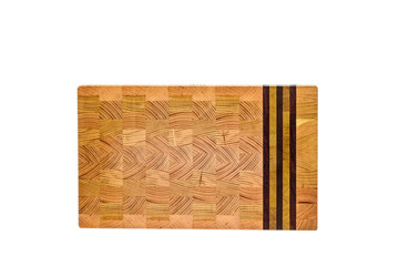 One wooden cutting Board on white background. Iisolate on white