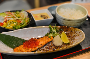 Grilled fish in Japanese meal