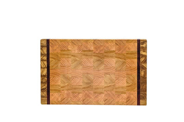 One wooden cutting Board on white background. Iisolate on white