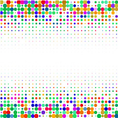 Colored circles on a white background  