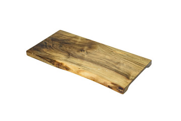 One wooden cutting Board on white background. Iisolate on white