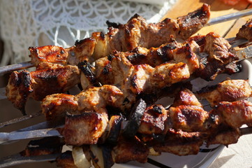 meat on grill