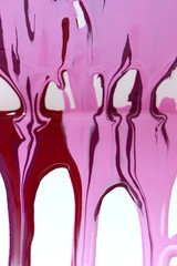 beautiful woman paint makeup foundation cream cosmetics nail polish paper repair color red pink liquid thick burgundy pattern drawing color art art white tint