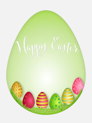 Paper art , cut and craft layer style of colorful egg Easter in the fasival as Holiday concept. vector illustration.