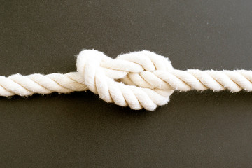 white rope pigtail knotted