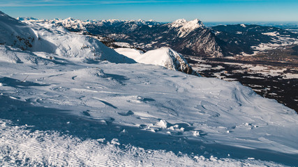 Fototapeta na wymiar Beautiful alpine winter view at the Untersberg-Salzburg-Austria