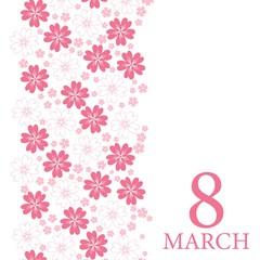 8 march (women's day) greeting card