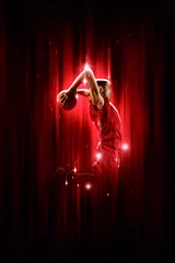 Deurstickers Man basketball player © Andrey Burmakin