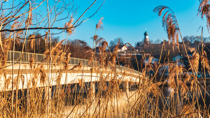 Beautiful winter view near Zeholfing-Isar--Bavaria-Germany