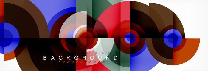 Geometric circle abstract background, creative geometric wallpaper.