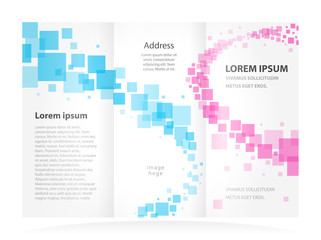 Design template squares theme tri-fold