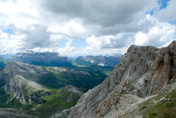 Obraz premium the splendid view from the almost 3000 meters of altitude of Mount Lagazuoi