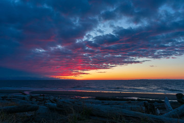 Fototapeta na wymiar Pink Whidbey Island Sunset