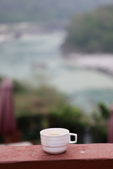 cup of tea in mountains 