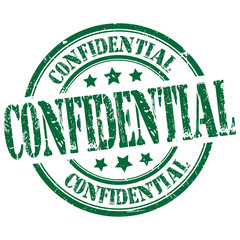rubber stamp  "confidential" on white, vector illustration