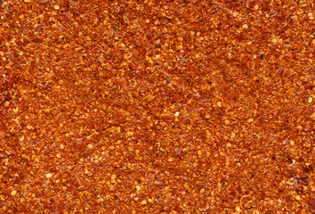 Crushed dry red hot chili pepper texture