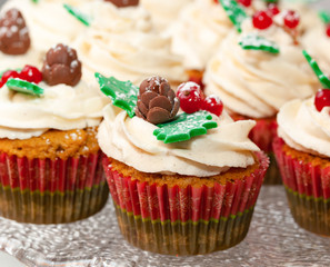 Gingerbread cupcake for christmas