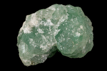 Macro mineral stone quartz fluorite black background