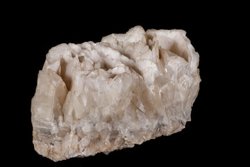 Macro mineral stone Calcite black background