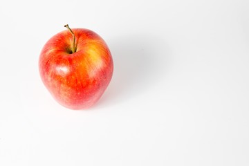 Just red apple as it grew - top view.