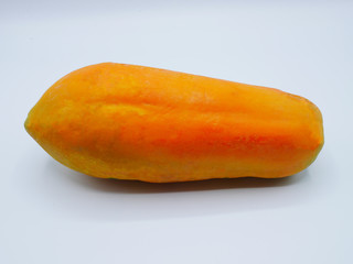 Ripe papaya isolated on a white background - image