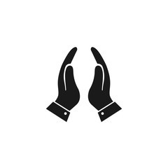 pray icon. hand icon. vector symbol EPS10