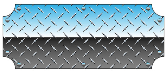 Brilliant Chrome Diamond Plate Metal Sign Background Vector Illustration