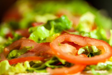 Lettuce and tomato mixed