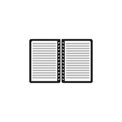 paper notebook icon vector silhouette, Document vector symbol EPS10