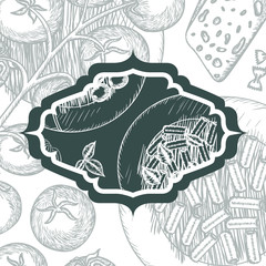 elegant frame victorian with italian food