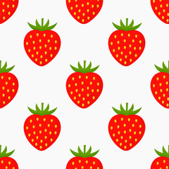 Strawberry fruit seamless pattern.