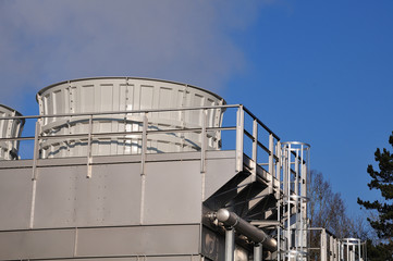 cooling tower of a waste-to-energy plant