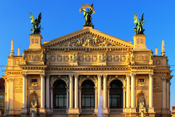 Opera theater in Lviv without advertising