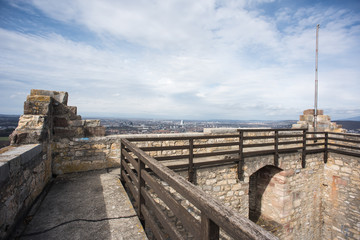 view from wartenberg, middle ruine to basel in switzerland.