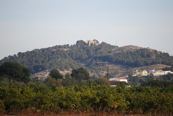 Obraz premium Spanish Ruins on Hill in Lliria, Valencia, Spain