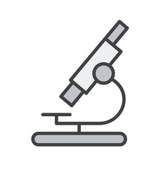 Microscope line icon on background for graphic and web design. Simple vector sign. Internet concept symbol for website button or mobile app.
