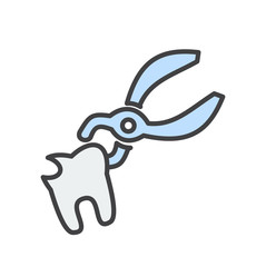 Dental care line icon on background for graphic and web design. Simple vector sign. Internet concept symbol for website button or mobile app.