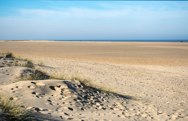 A deserted Holkham beach on the North Norfolk coast, East Anglia, British Isles