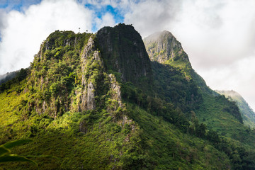 High mountains  tropical rainforests  Thailand